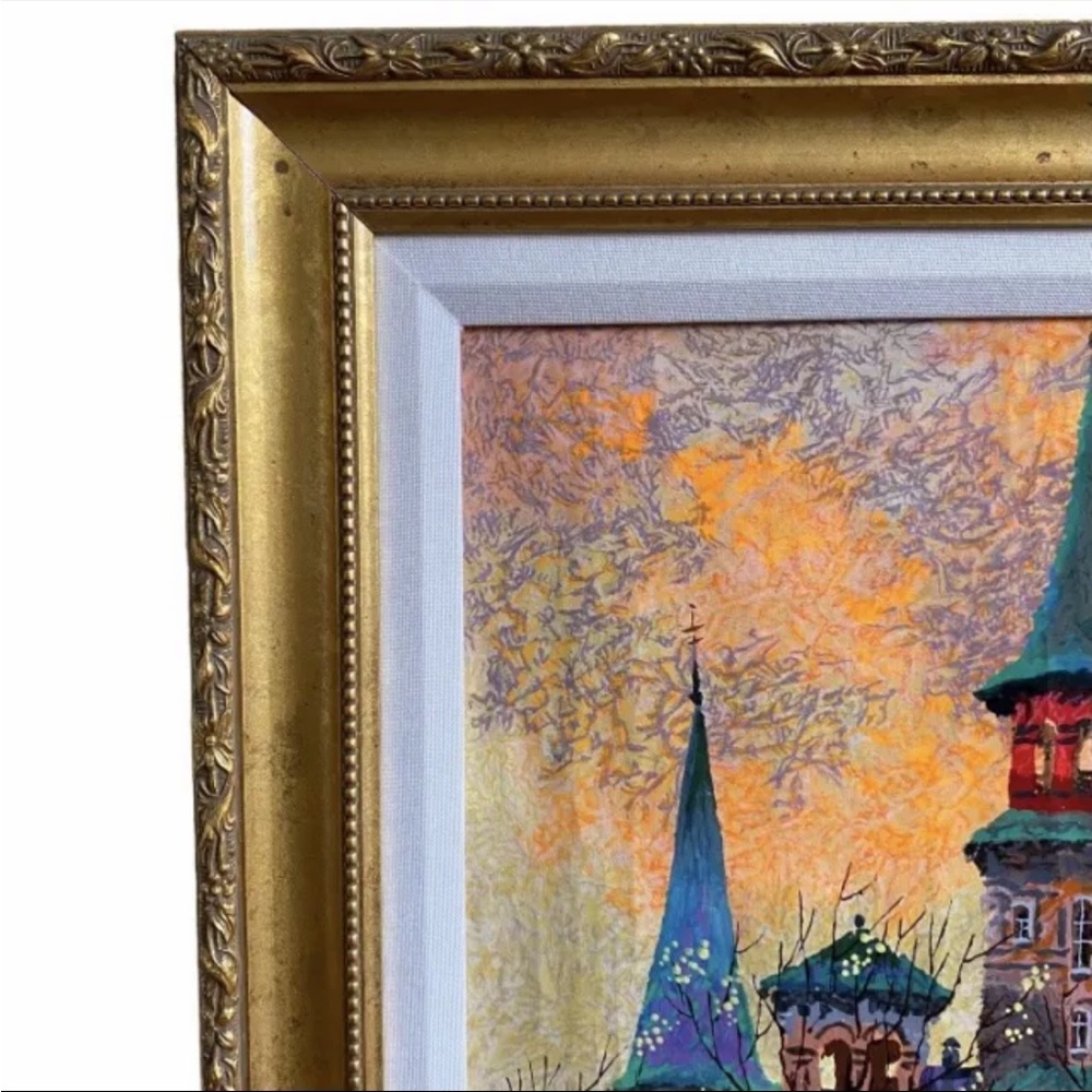 Rare Anatole Krasnyansky Signed Artist Proof Acrylic Cityscape Serigraph Framed - Picture 3 of 12